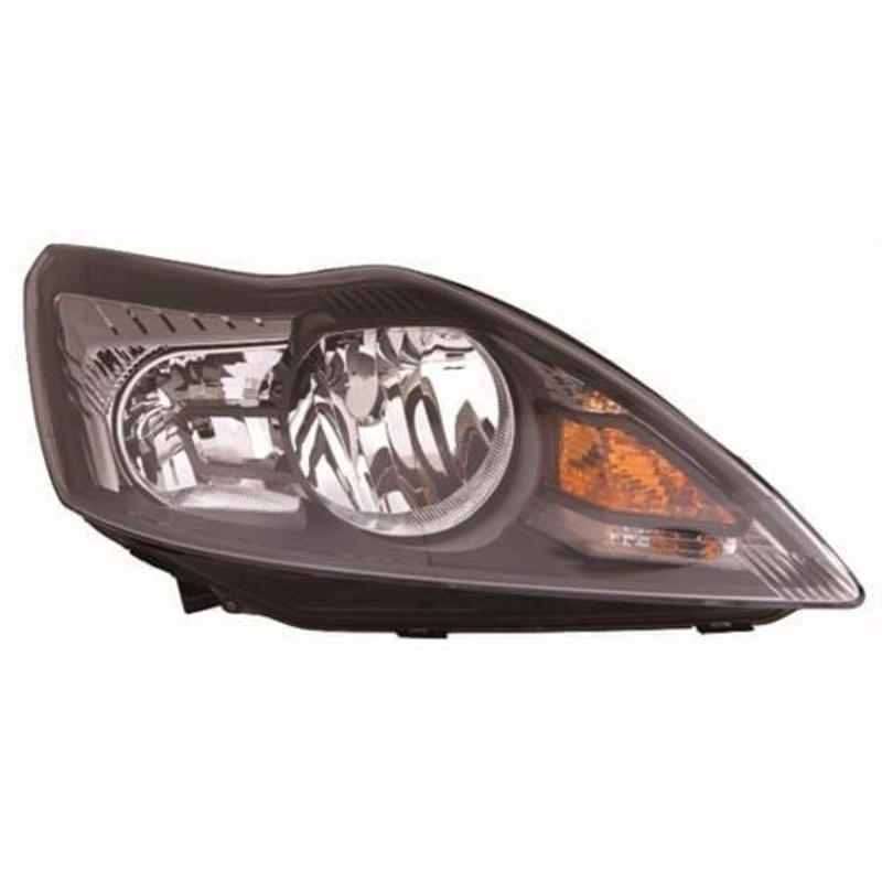 Ford Focus Cabriolet 2008-2011 Headlamp Halogen Black & Chrome Type (No Advanced Lighting) Driver Side R