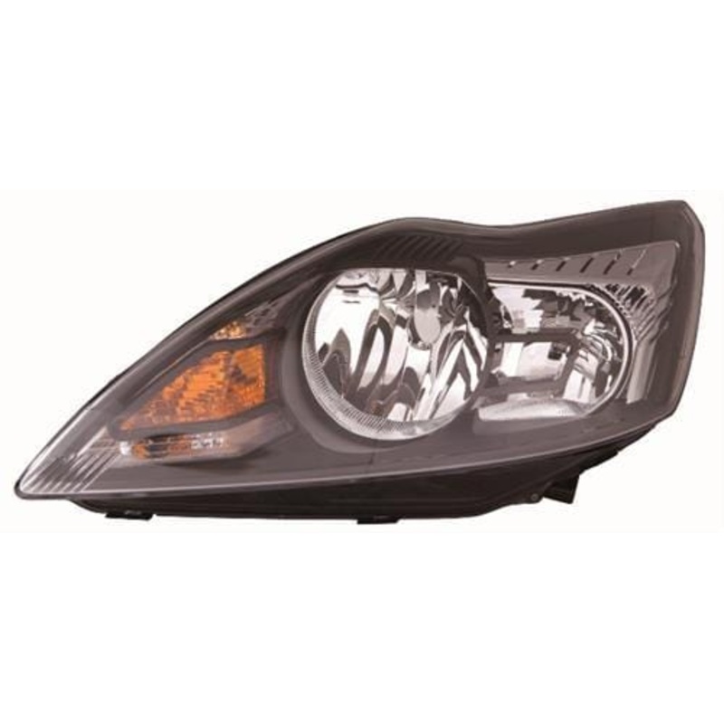 Ford Focus Cabriolet 2008-2011 Headlamp Halogen Black & Chrome Type (No Advanced Lighting) Passenger Side L