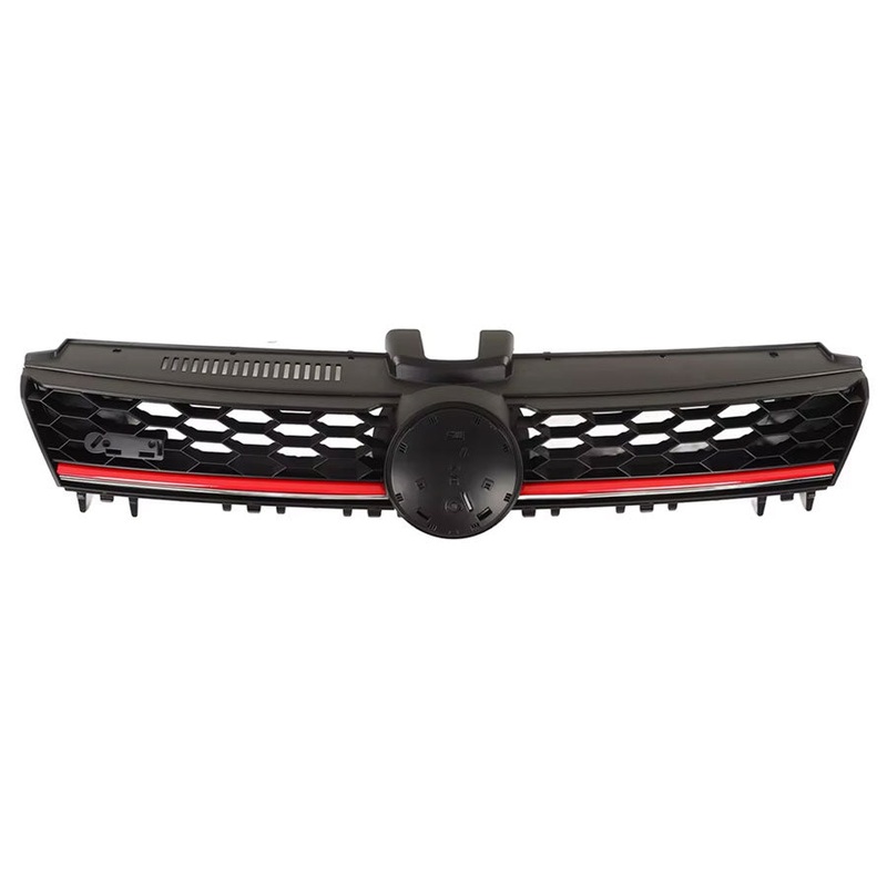 Volkswagen Golf 5 Door Hatchback 2013-2017 Front Grille Honeycomb Type With Red Trim (GTi Models)