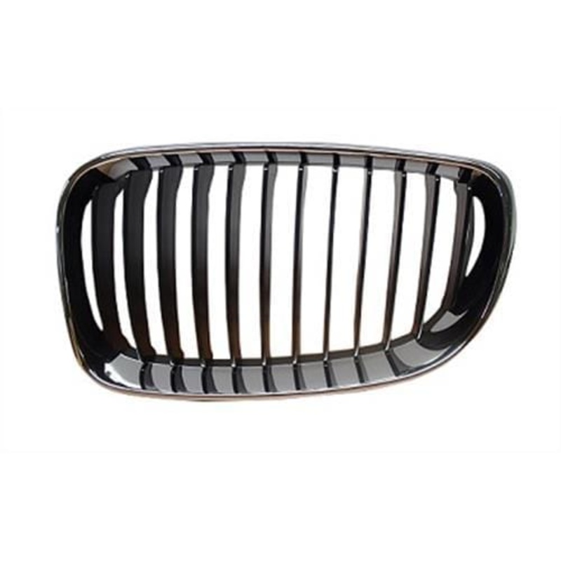 BMW 1 Series Coupe 2011-2013 Front Grille Black Slats With Chrome Surround (Standard Models) Passenger Side L