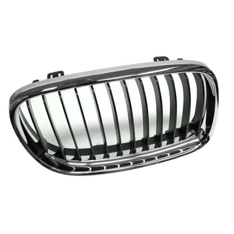 BMW 3 Series 4 Door Saloon 2008-2012 Front Grille Black Slats With Chrome Surround Driver Side R