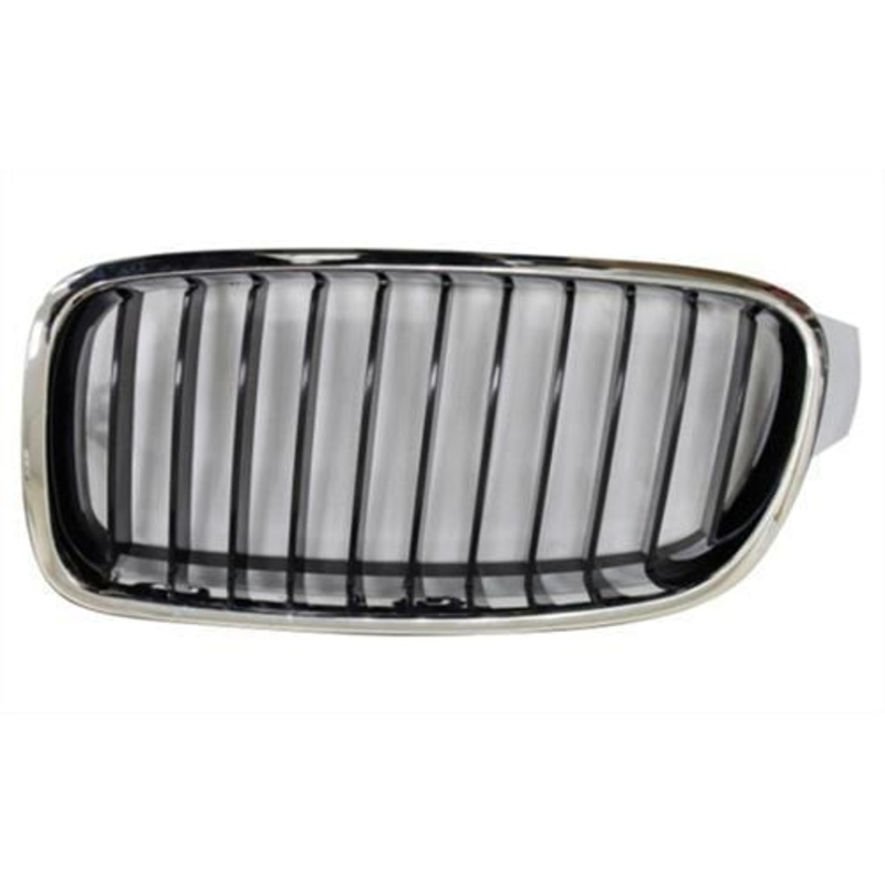 BMW 3 Series 4 Door Saloon 2012-2015 F30 Front Grille Black Slats With Chrome Surround (ES & SE Models) Passenger Side L