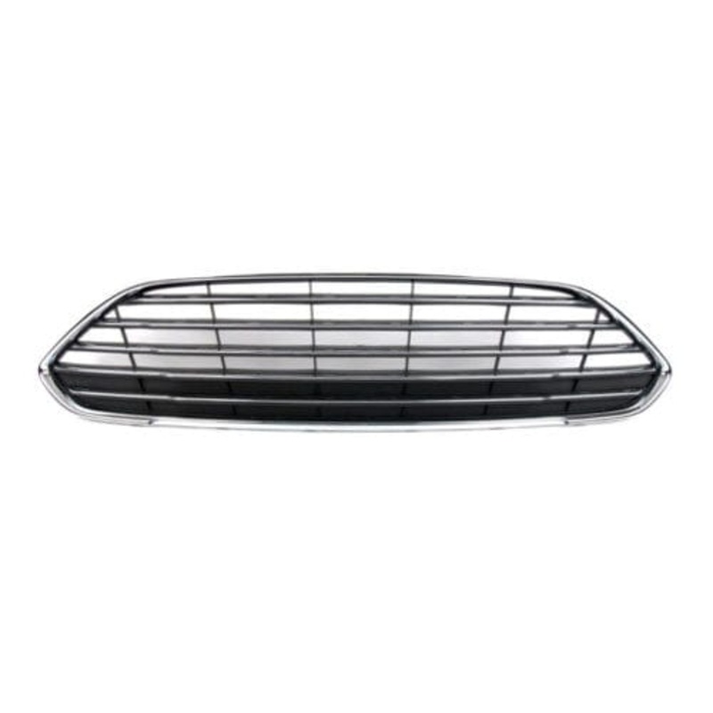Ford Fiesta 3 Door Hatchback 2013-2017 MK7.5 Front Grille Chrome Slatted Version With Chrome Surround (Not ST/Zetec-S Models)