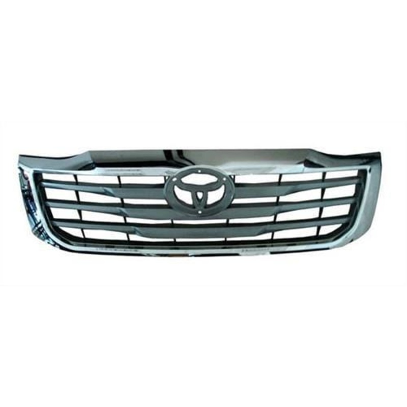 Toyota Hilux Pickup 2012-2016 Front Grille Grey Type With Chrome Surround