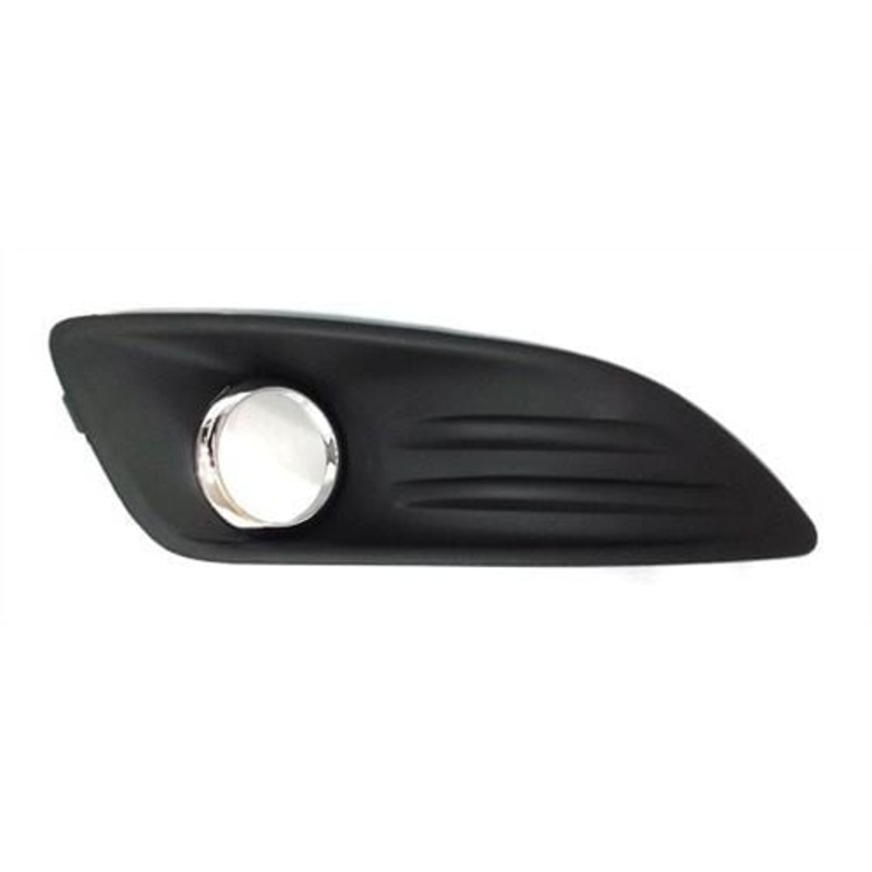 Ford Fiesta 3 Door Hatchback 2013-2017 MK7.5 Front Bumper Grille Outer Section – With Lamp Holes & Chrome Trim – Matt Black (Standard Models) Driver Side R
