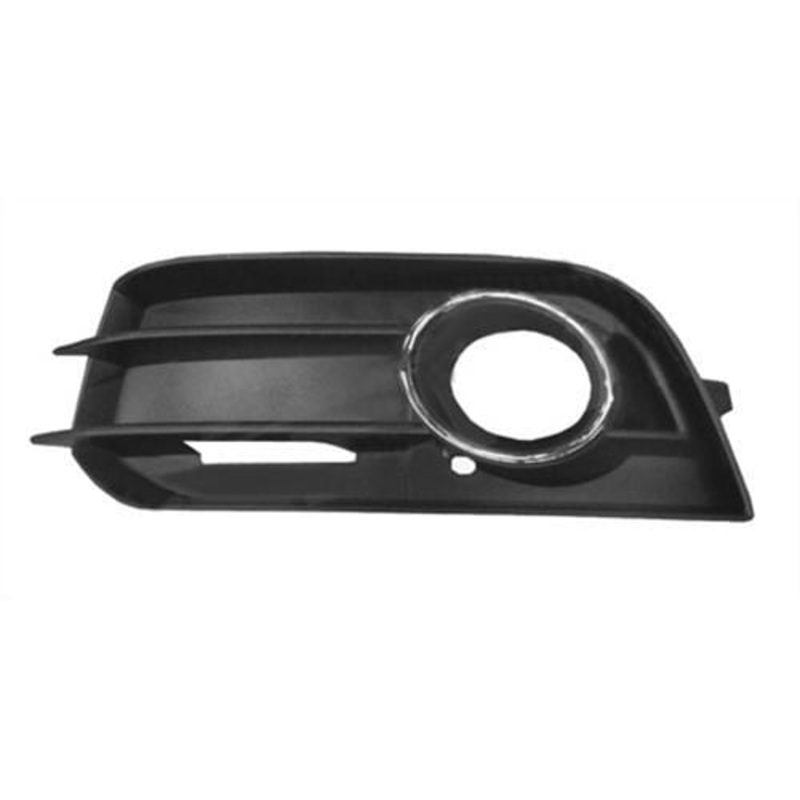 Audi A1 3 Door Hatchback 2010-2015 Front Bumper Grille With Lamp Hole – Twin Slat Type – With Chrome Trim (Standard Models) Passenger Side L