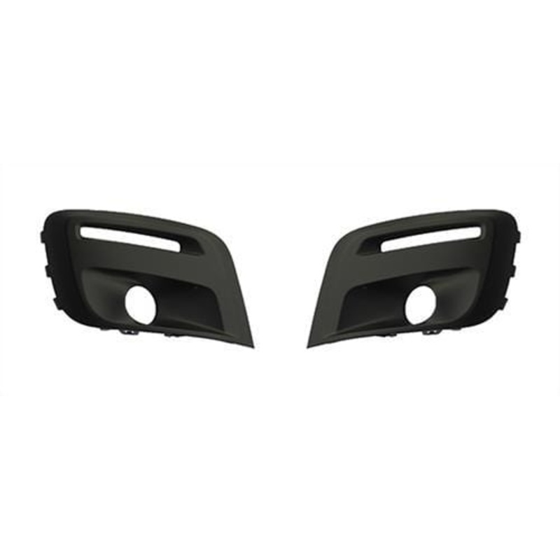 Citroen Berlingo Multispace MPV 2015-2018 Front Bumper Grille Outer Section Set – With Lamp Holes – No Sensor Holes – Black