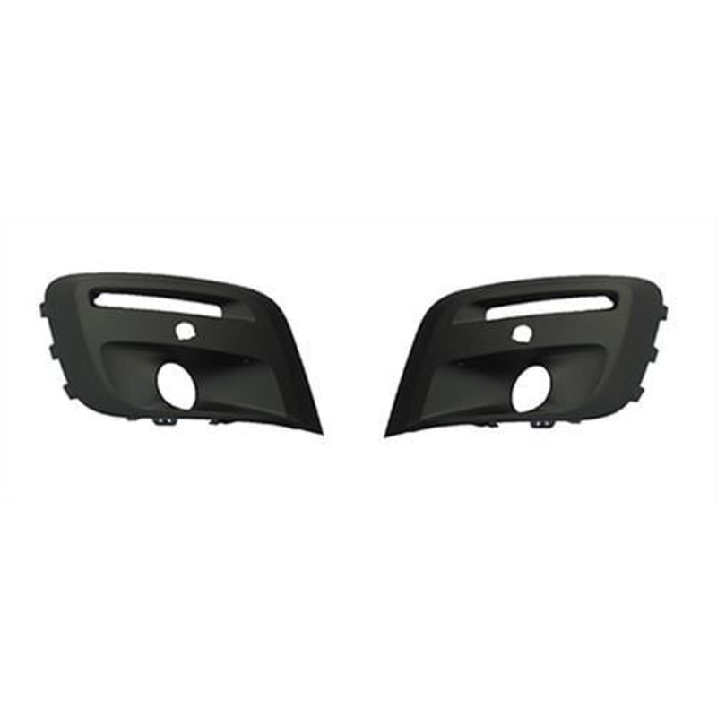 Citroen Berlingo Multispace MPV 2015-2018 Front Bumper Grille Outer Section Set – With Lamp Holes – With Sensor Holes – Black