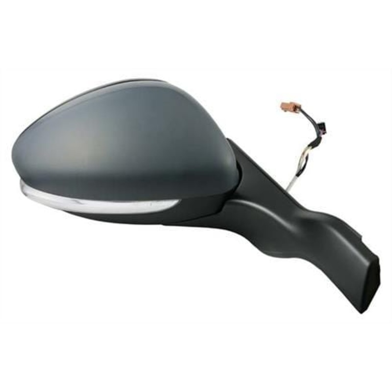 Peugeot 208 5 Door Hatchback 2012-2015 Door Mirror Electric Heated Manual Fold Type With Primed Cover (No Chrome Trim Type) Driver Side R