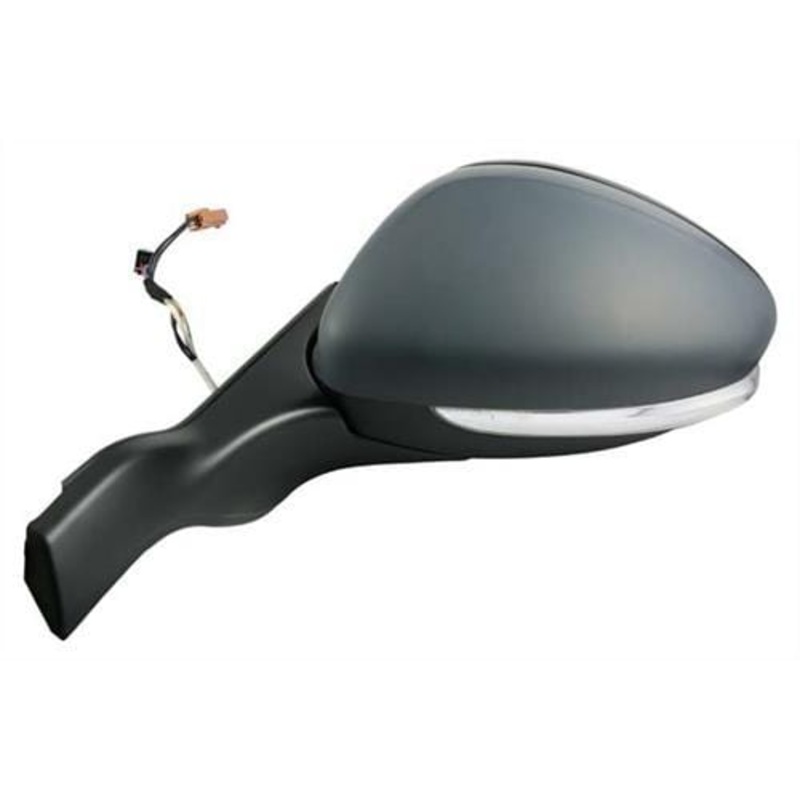 Peugeot 208 5 Door Hatchback 2015-2020 Door Mirror Electric Heated Manual Fold Type With Primed Cover (No Chrome Trim Type) Passenger Side L