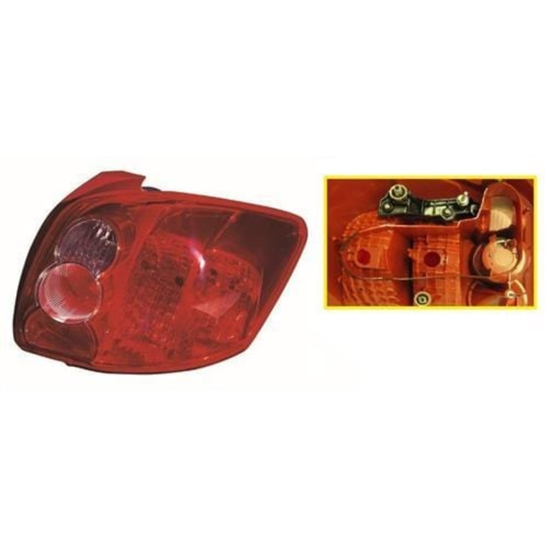 Toyota Auris 5 Door Hatchback 2007-2010 Rear Lamp Farba Design Driver Side R