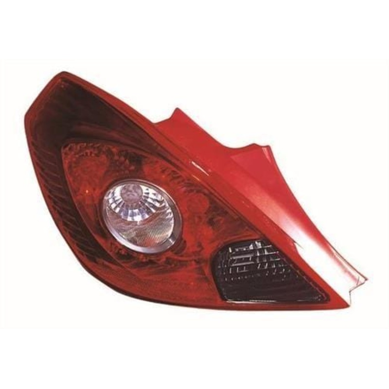 Vauxhall Corsa D 3 Door Hatchback 2011-2014 Rear Lamp Red & Clear (Standard Models) Passenger Side L