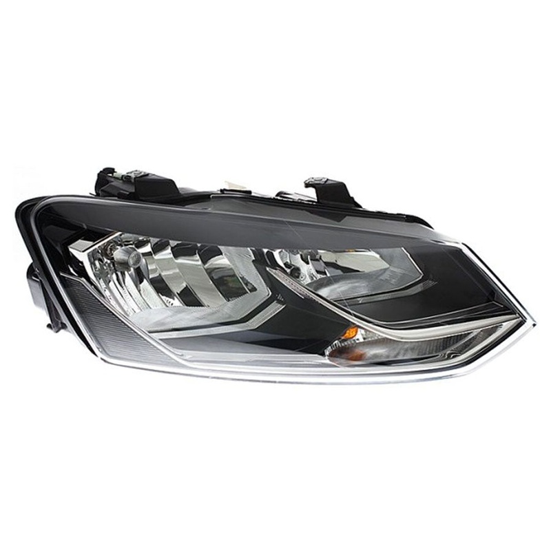 Volkswagen Polo 5 Door Hatchback 2014-2017 Headlamp Halogen (Square Bezel Type) Driver Side R