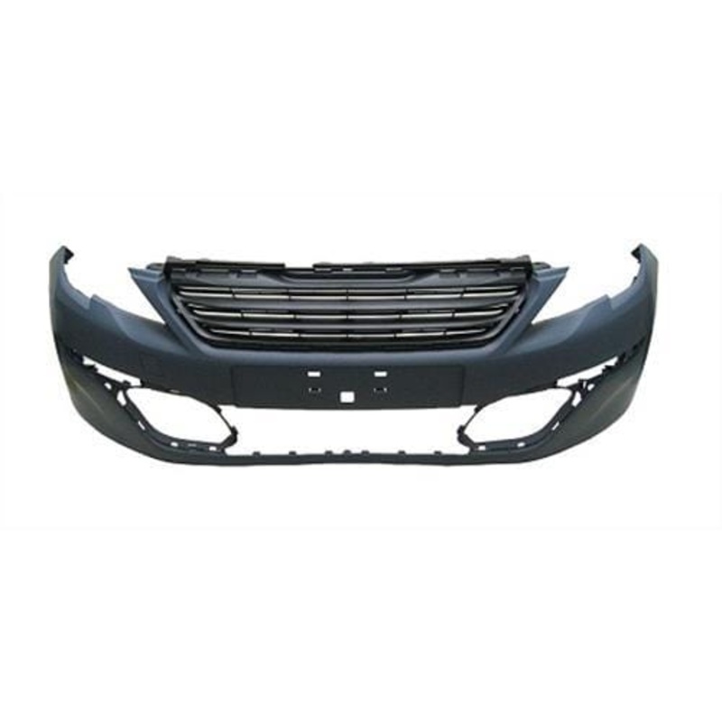Peugeot 308 5 Door Hatchback 2014-2017 Front Bumper No Wash Jet or Sensor Holes – Primed (Access & Active & Sportium Models)