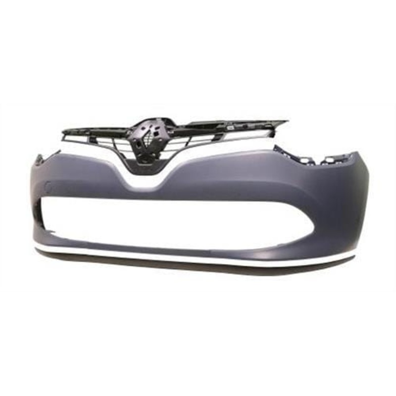 Renault Clio 5 Door Hatchback 2013-2016 Front Bumper Primed (Including Grille and Spoiler and Absorber – Standard Models)