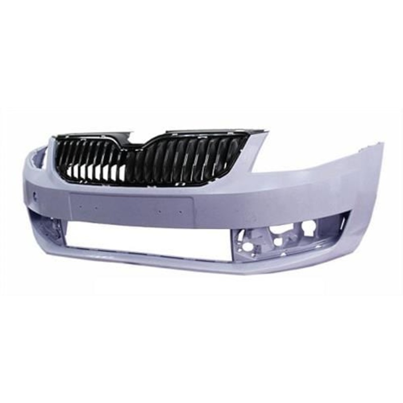 Skoda Octavia Hatchback 2013-2017 Front Bumper No Wash Jet or Sensor Holes – Needs Priming (Not VRS Models)