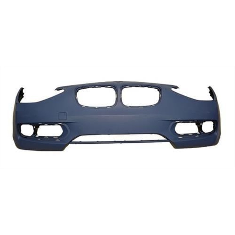 BMW 1 Series 3 Door Hatchback 2012-2015 Front Bumper No Wash Jet Holes or Sensor Holes – Primed (Sport/Urban Models)