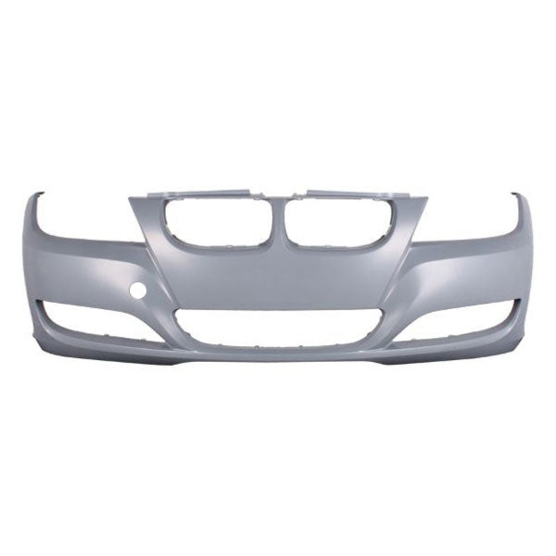 BMW 3 Series 4 Door Saloon 2008-2012 Front Bumper No Sensor Holes No Wash Jet Holes (With Sensor and Wash Jet Template) Not M-Sport or M3 Models – Primed