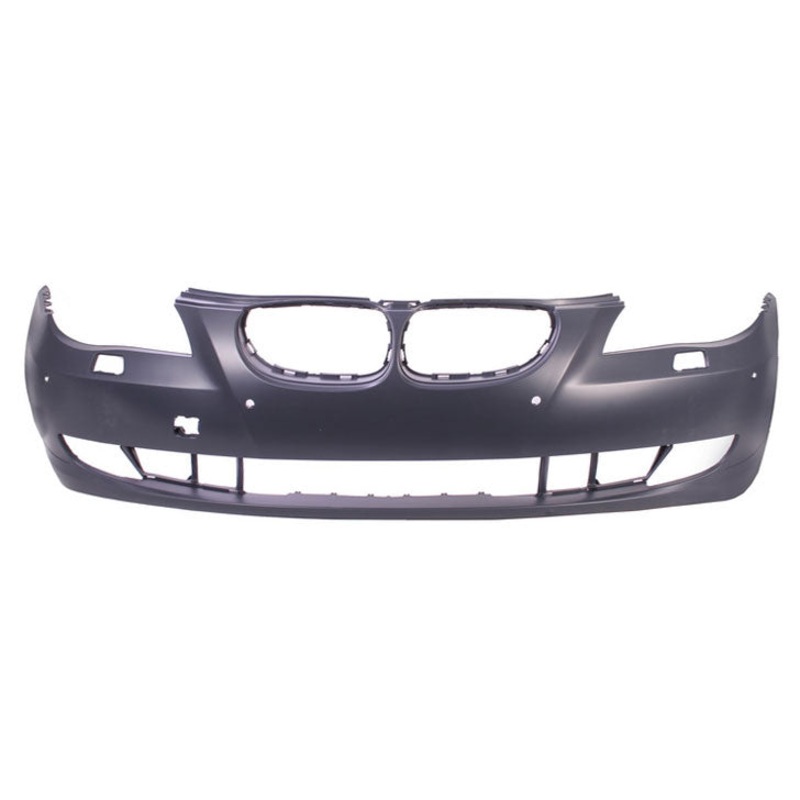 BMW 5 Series Saloon 2007-2010 Front Bumper With Wash Jet Holes – With Sensor Holes – Primed (Not M5 or M-Sport Models)