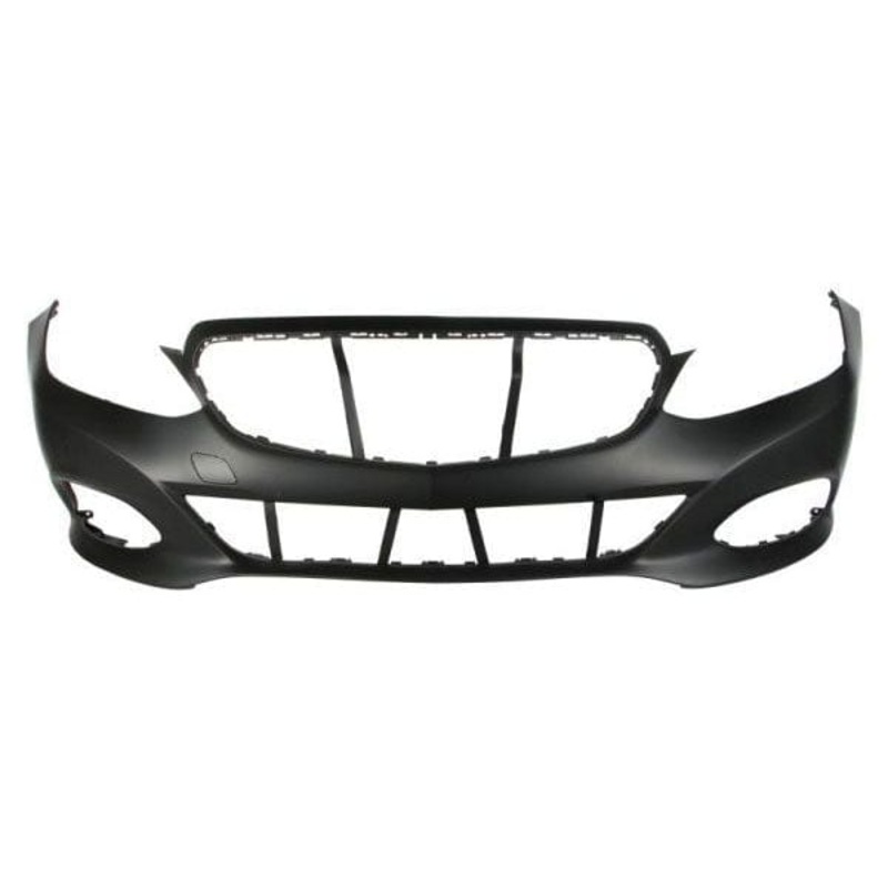 Mercedes E-Class Saloon 2013-2016 Front Bumper No Wash Jet Holes – Includes Template To Drill Sensor Holes – Primed (Standard Models)
