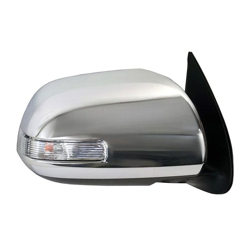 Toyota Hilux Pickup 2012-2016 Door Mirror Electric Not Heated Manual Fold Type With Chrome Cover Driver Side R