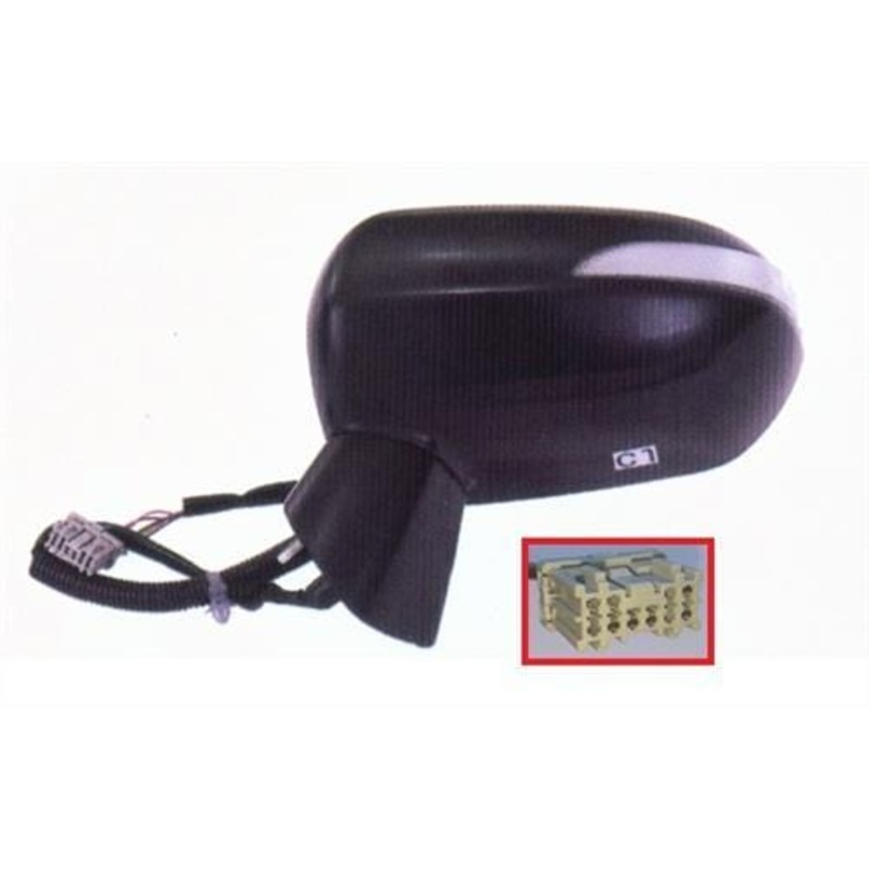 Honda Jazz Hatchback 2005-2008 Door Mirror Electric Not Heated Manual Fold Type With Primed Cover (With Indicator Lamp) Passenger Side L