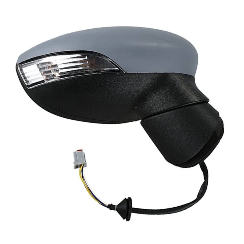 Ford Fiesta 5 Door Hatchback 2013-2017 MK7.5 Door Mirror Electric Heated Manual Fold Type With Primed Cover (No Foot Lamp) Driver Side R