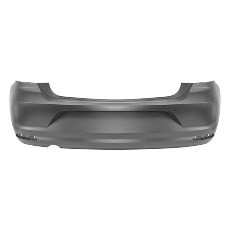 Volkswagen Polo 5 Door Hatchback 2014-2017 Rear Bumper No Sensor Holes With Exhaust Cut Out (Not Blue GT or GTI Models) Primed
