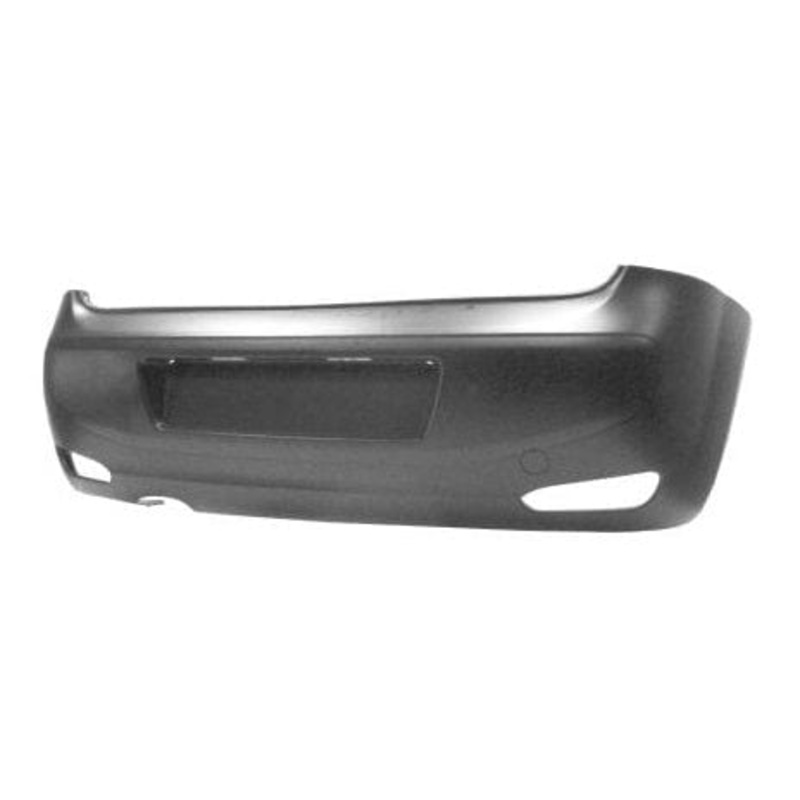 Fiat Punto 3 Door Hatchback 2012-2016 Rear Bumper No Sensor Holes (With Template to Cut Out) With Exhaust Cut Out – Primed